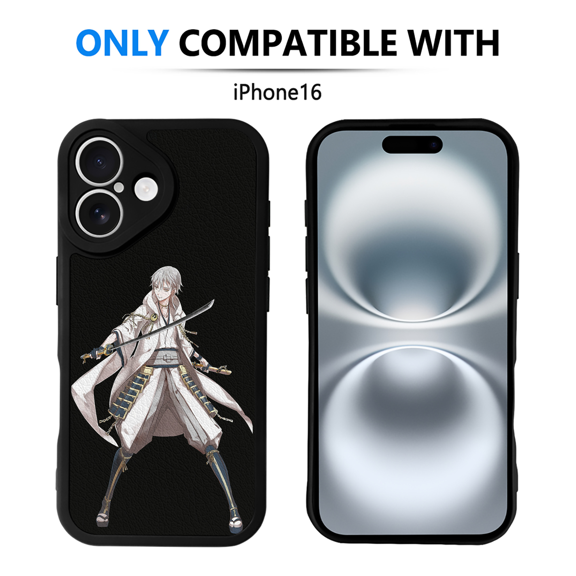（画像用） 刀剣乱舞 Touken Ranbu 【iPhone 16シリーズ対応】シリコンスマホケース（レザー調） 材質：シリコン